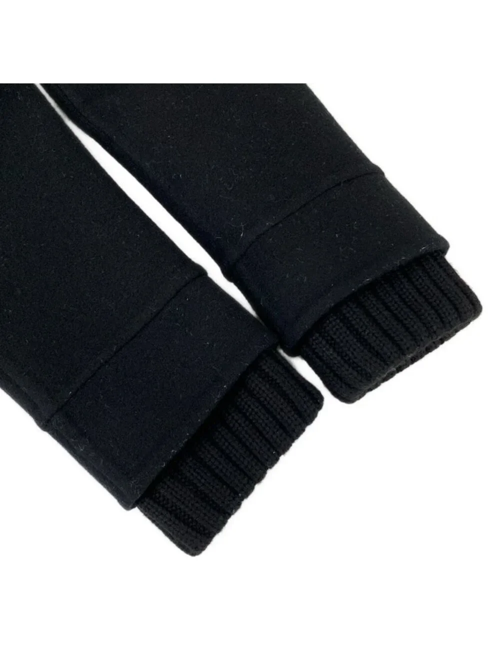 Louis Vuitton Coat 36 S Black Long Sleeve Winter Wool